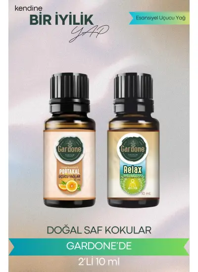 Portakal + Relax (Oda Kokusu Aroma Terapi Buhurdanlık/Difüzör Yağı) Set 2 Adet x 10 ml