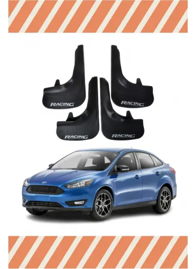 Ford Focus 3 Sd 2011-2015 Racing Yazılı 4Lü Tozluk Çamurluk Paçalık