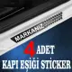 Markanız özel Oto Kapı eşikleri Sticker Karbon 4 Adet