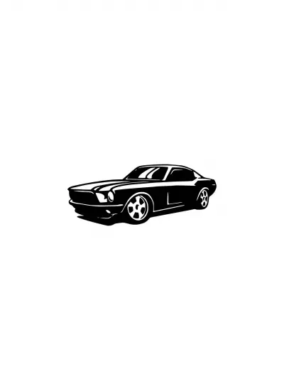 Ford Mustang Sticker Duvar Dekor Sticker 40 x 12 cm