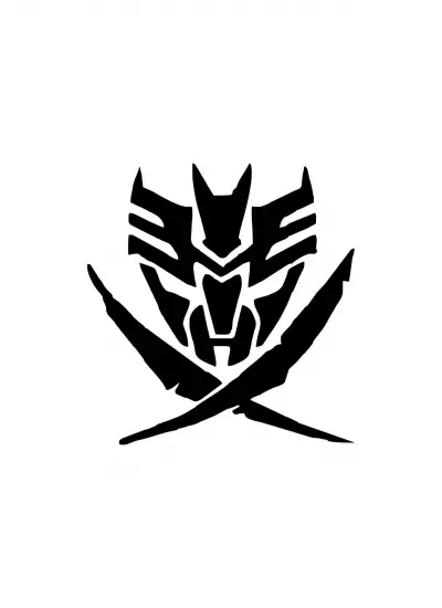 Transformers Tribal Sticker (Oto-Motor-Laptop-Duvar-Dekor) 10 x 10 cm