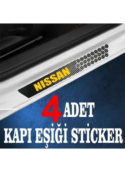 Nissan özel Oto Kapı eşikleri Sticker Karbon 4 Adet