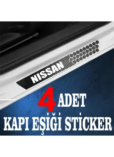 Nissan özel Oto Kapı eşikleri Sticker Karbon 4 Adet