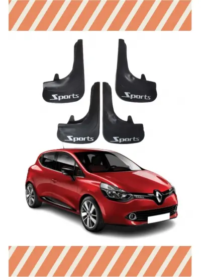 Renault Clio 4 Sports Yazılı 4Lü Tozluk Çamurluk Paçalık