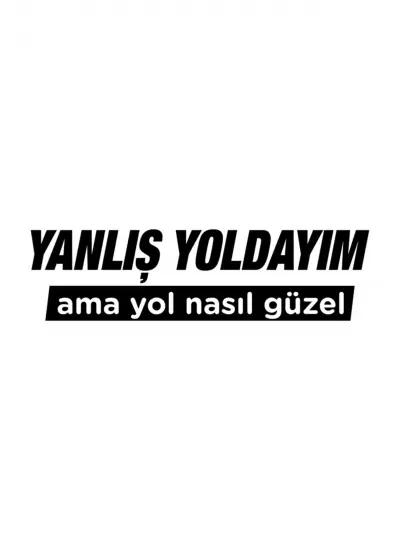 Yanlış Yoldayım Oto Sticker 14 x 4 Cm