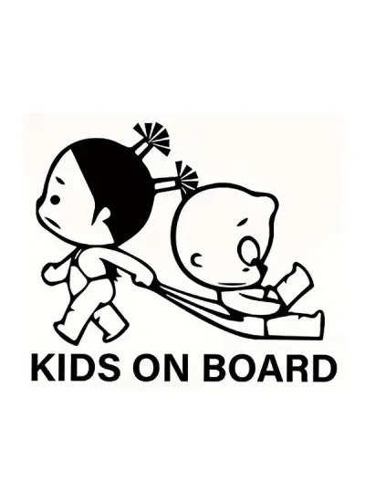 Kids On Board Oto Arka Cam Sticker 10 x 8 cm