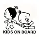 Kids On Board Oto Arka Cam Sticker 10 x 8 cm