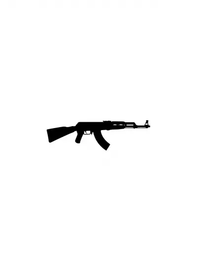 Ak47 Kalaşnikof Sticker (Oto-Motor-Laptop-Duvar-Dekor) 10 X 2 CM