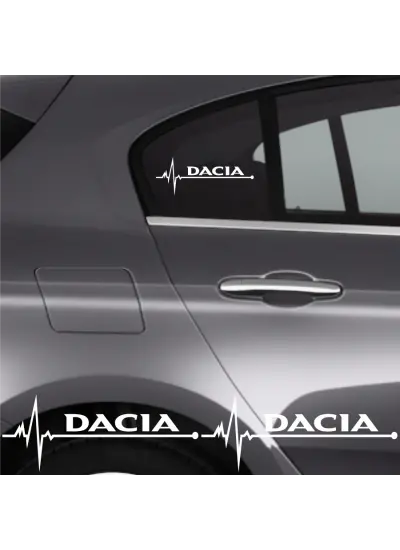 Dacia Tüm Modelleri İçin Uyumlu Aksesuar Oto Ritim Sticker 2 Adet 20 x 9 Cm