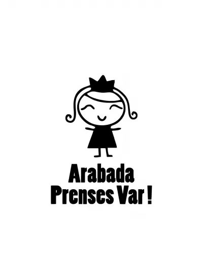 Arabada Prenses Var Sticker Duvar Dekor Sticker 40 x 52 cm