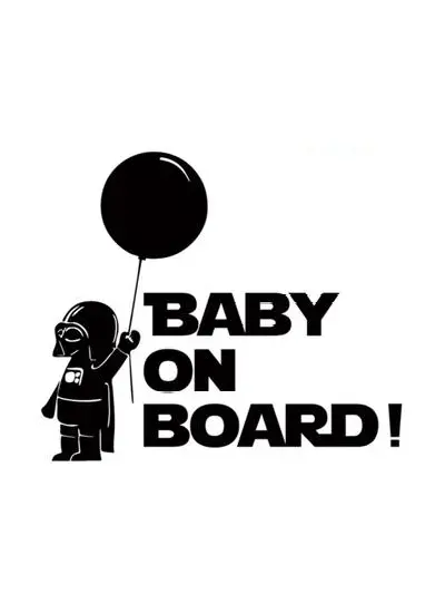 Baby On Board Balonlu Oto Arka Cam Sticker 9 x 8 cm