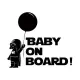 Baby On Board Balonlu Oto Arka Cam Sticker 9 x 8 cm