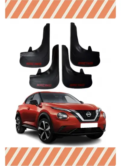 Nissan Juke Racing Yazılı 4Lü Tozluk Çamurluk Paçalık