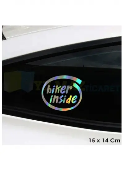 Biker İnside Motosiklet Hologram Oto Sticker