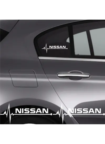 Nissan Tüm Modelleri İçin Uyumlu Aksesuar Oto Ritim Sticker 2 Adet 20 x 9 Cm