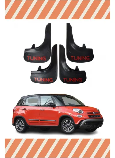 Fiat 500L Tunıng Yazılı 4Lü Tozluk Çamurluk Paçalık