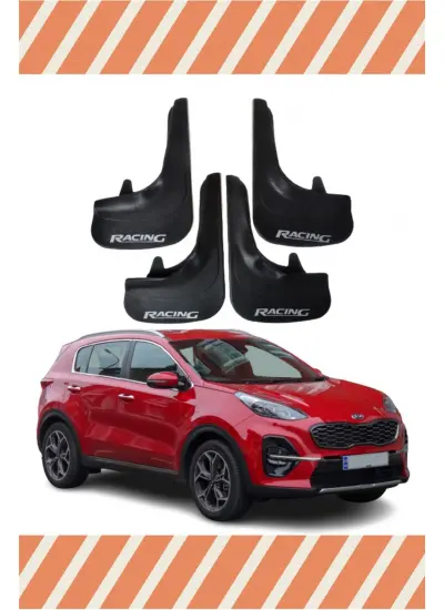 Kia Sportage Racing Yazılı 4Lü Tozluk Çamurluk Paçalık