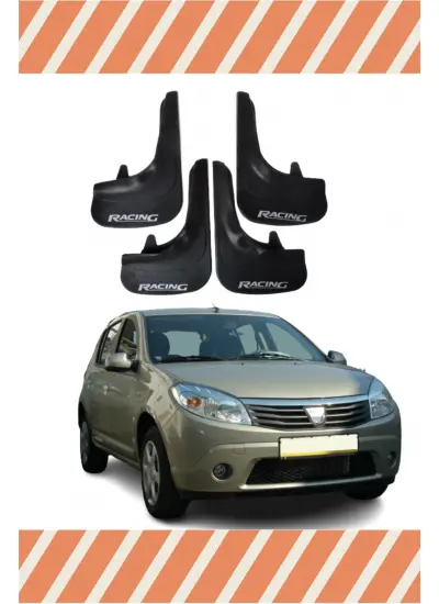 Dacia Sandero 2007-2012 Racing Yazılı 4Lü Tozluk Çamurluk Paçalık