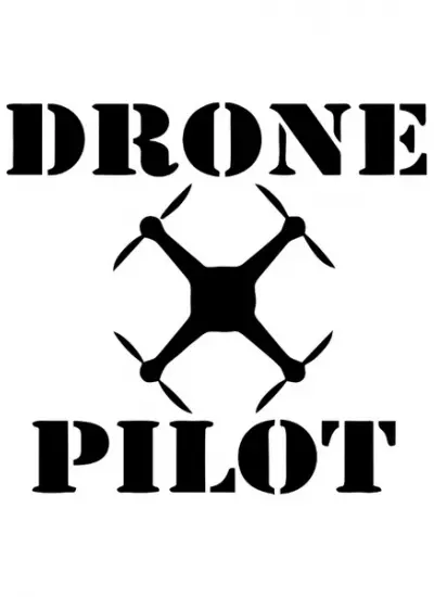 Dron Pilot Logo (Oto-Motor-Laptop-Dekor) Sticker 20 x 26 cm