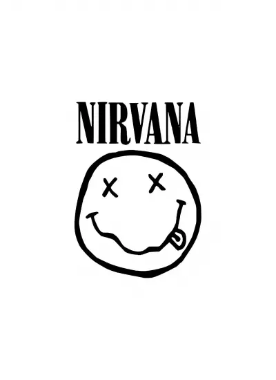 Nirvana Sticker Duvar Dekor Sticker 40 x 56 cm