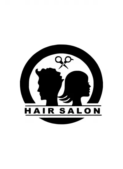 Hair Salon Sticker (Oto-Motor-Laptop-Duvar-Dekor) 10 x 10 cm