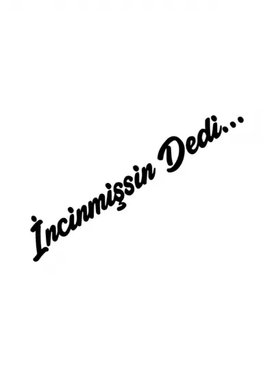 İncinmişsin Dedi Sticker Oto Cam Sticker Siyah 20 x 4 Cm