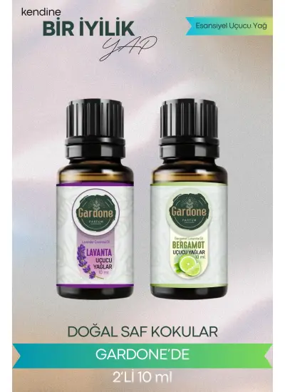 Lavanta + Bergamot (Oda Kokusu Aroma Terapi Buhurdanlık/Difüzör Yağı) Set 2 Adet x 10 ml