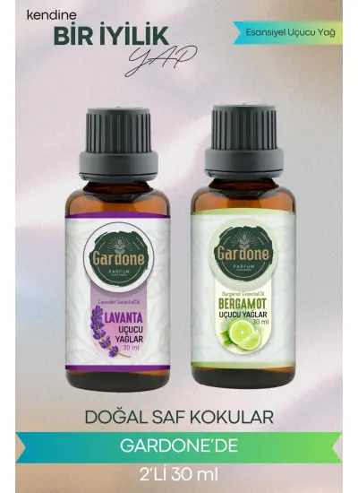 Lavanta + Bergamot (Oda Kokusu Aroma Terapi Buhurdanlık/Difüzör Yağı) Set 2 Adet x 30 ml