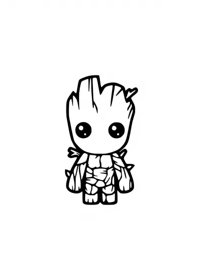 Groot Sticker (Oto-Motor-Laptop-Duvar-Dekor) 30 x 54 cm