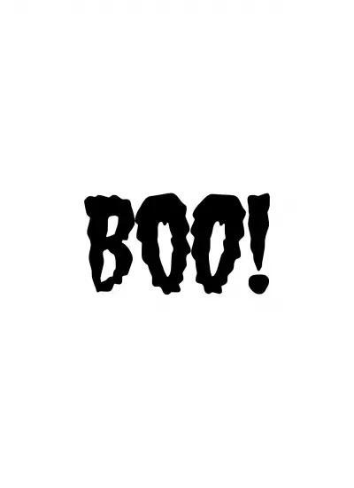 BOO Sticker (Oto-Motor-Laptop-Duvar-Dekor) 10 x 5 cm