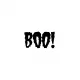 BOO Sticker (Oto-Motor-Laptop-Duvar-Dekor) 10 x 5 cm