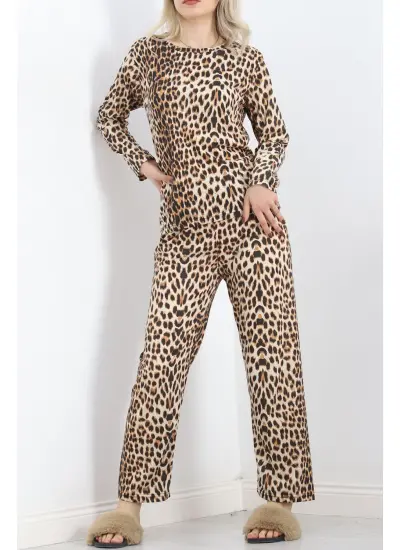 Alt Üst Aynı Rotasyon Pijama Takımı Leopar - 788.1287.