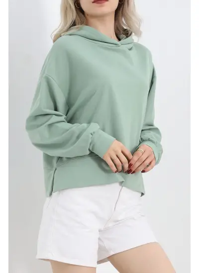 2 İplik Kapşonlu Sweat Mint - 1728.1095.