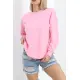 Bisiklet Yaka Sweat Pembe - 3042.275.