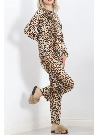 Alt Üst Aynı Rotasyon Pijama Takımı Leopar - 788.1287.