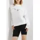 Nakışlı İki İplik Tunik Sweat Ekru - 21173.200.