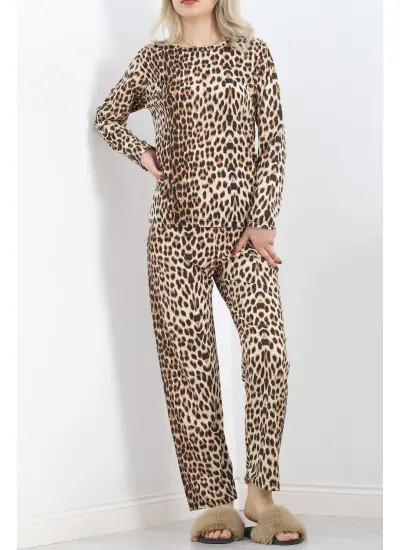 Alt Üst Aynı Rotasyon Pijama Takımı Leopar - 788.1287.