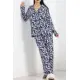 Baskılı Battal Pijama Takımı Koyumavi - 778.1287.