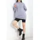 Oversize Kapşonlu Sweat Füme - 1492.1095.