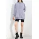 Oversize Kapşonlu Sweat Füme - 1492.1095.