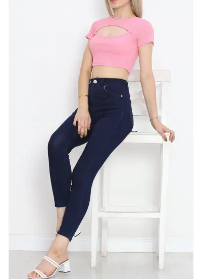 Dekolteli Crop Body Tozpembe - 4121.1567.