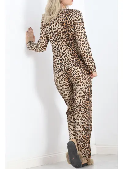 Alt Üst Aynı Rotasyon Pijama Takımı Leopar - 788.1287.