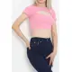 Dekolteli Crop Body Tozpembe - 4121.1567.