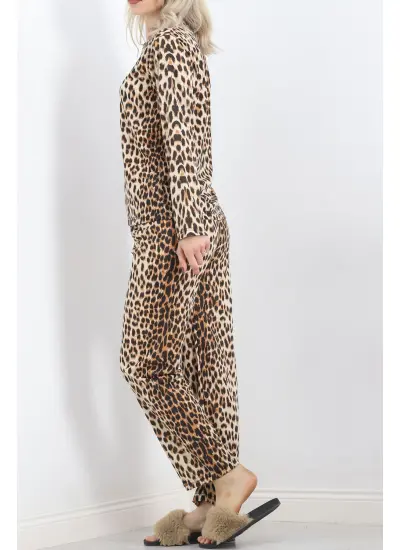 Alt Üst Aynı Rotasyon Pijama Takımı Leopar - 788.1287.