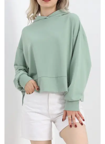 2 İplik Kapşonlu Sweat Mint - 1728.1095.