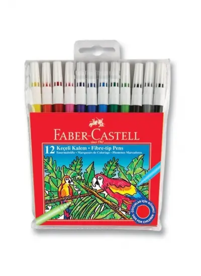 Faber Castell 12 Li Poşetli Keçeli Kalem