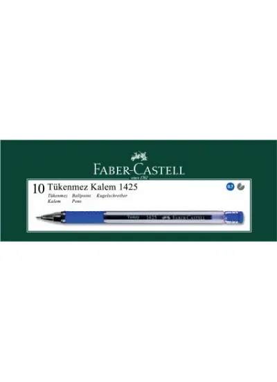 Faber Castell 1425 Mavi Tükenmez Kalem 10'lu