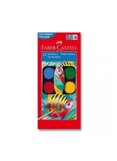 Faber Castell Suluboya 12 Li Küçük Boy 9 Cmx19 Cm