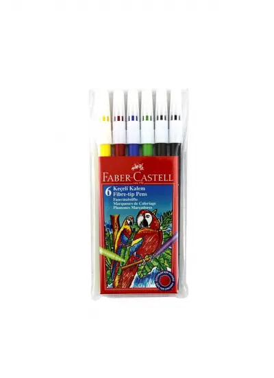 Faber Castell Yıkanabilir Keçeli Boya Kalemi 6 Lı