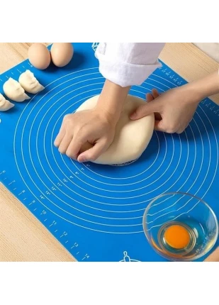Gunkes® 40*50 cm Silikon Ölçekli Kullanımı Kolay Hamur Açma Matı Ekmek Mantı Makarna Hamuru Yoğurma